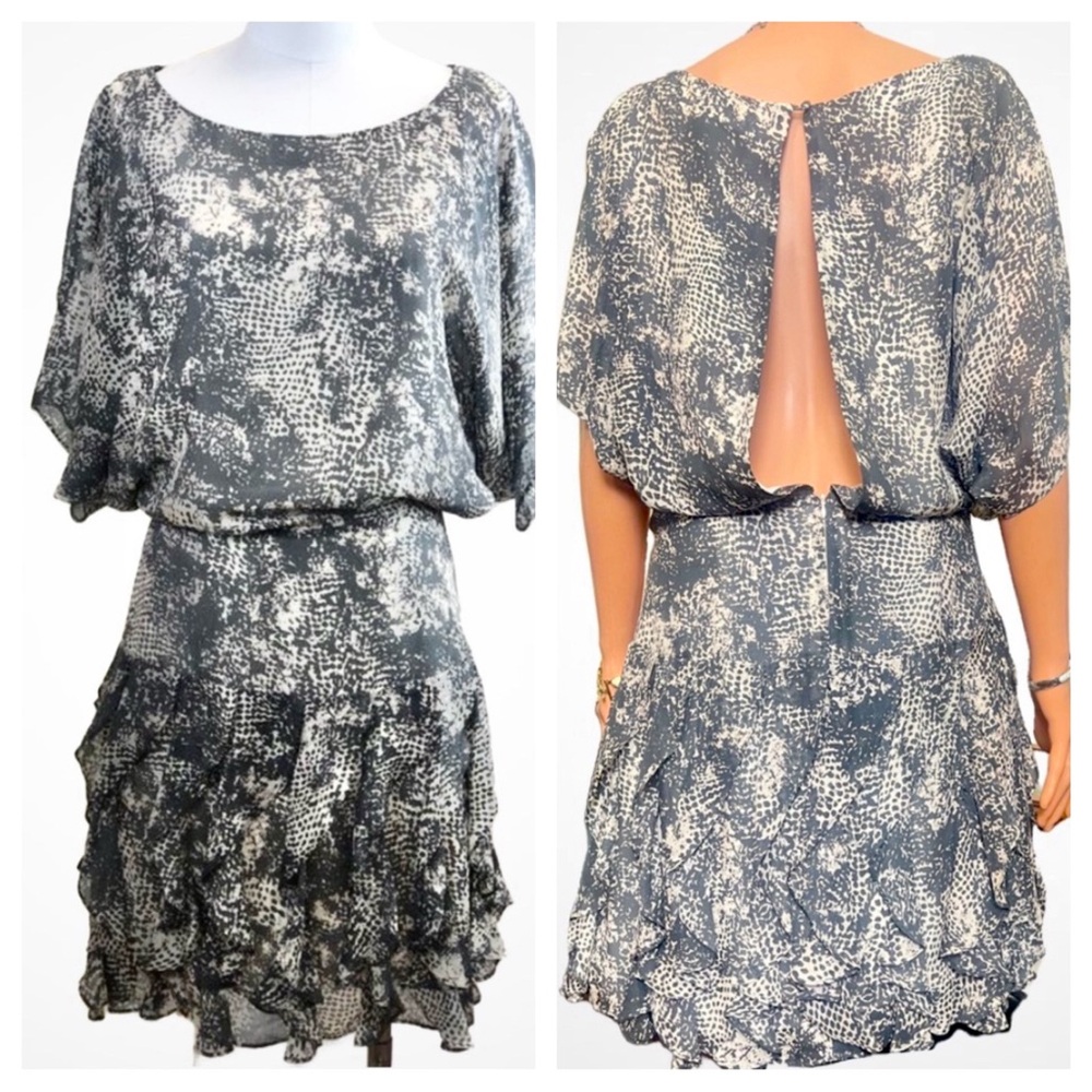 Rachel Zoe Animal Print Silk Dress Sz 10